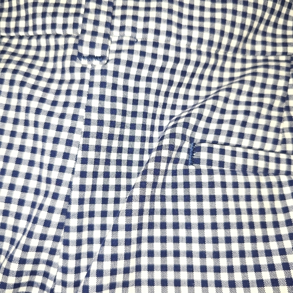 Talbots Women's Perfect Short 10.5" Plaid Chino Navy Blue Size 14 - Picture 5 of 5